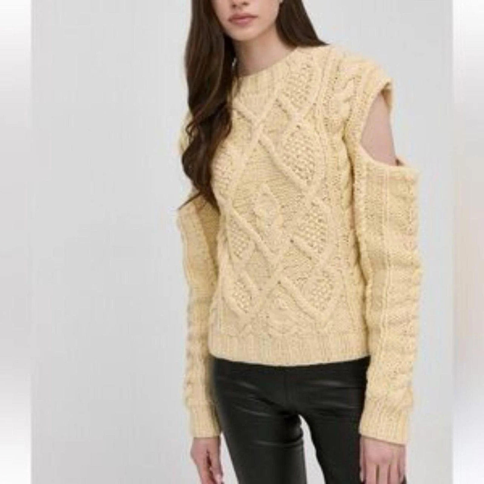 For Love And Lemons Long Sleeved Cold Shoulder Sweater Size Xs